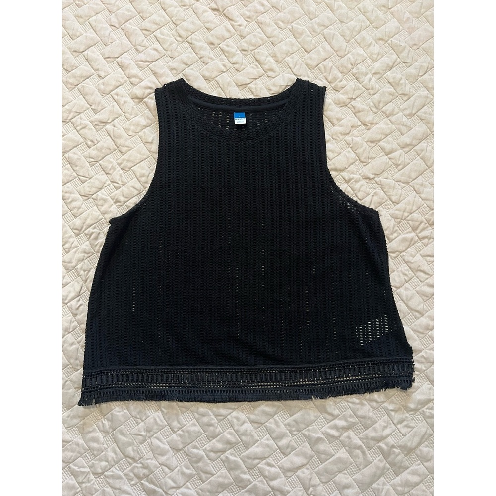 Old Navy Crochet Tank - L - EUC!